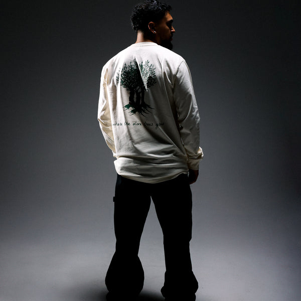 Roots // Palestine (فلسطين) - Ecru Long Sleeve