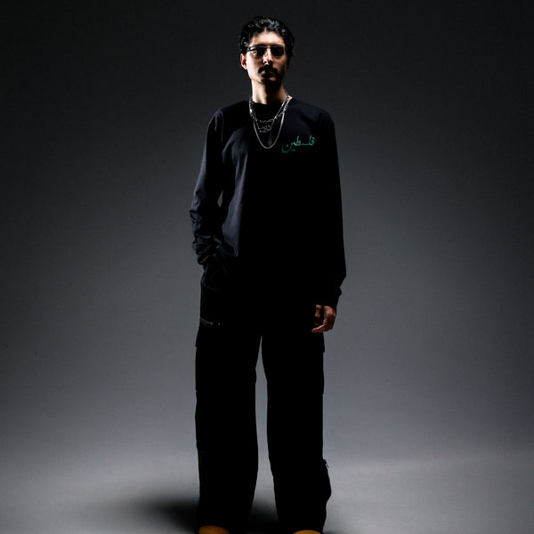 Roots // Palestine (فلسطين) - Black Long Sleeve