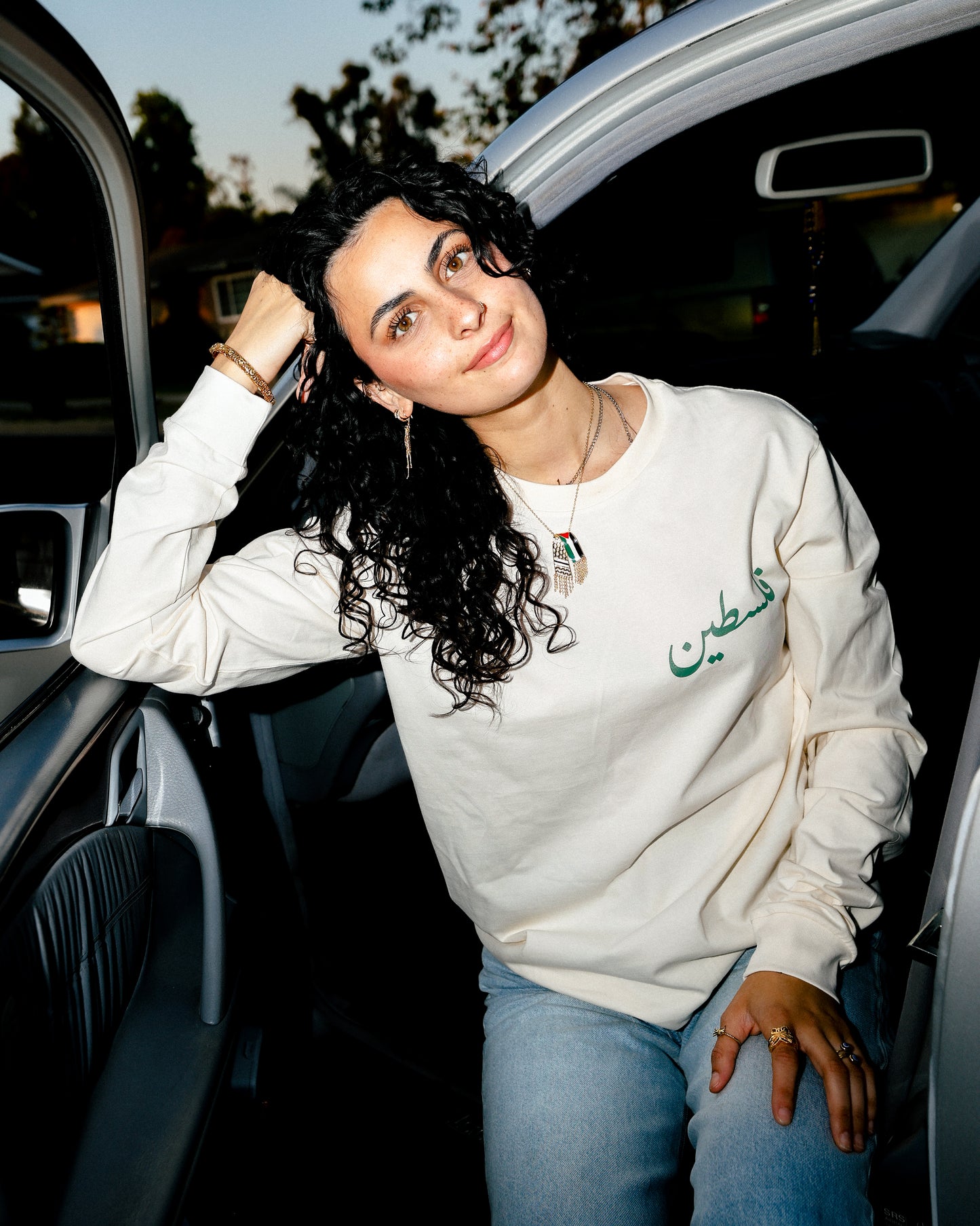 Roots // Palestine (فلسطين) - Ecru Long Sleeve