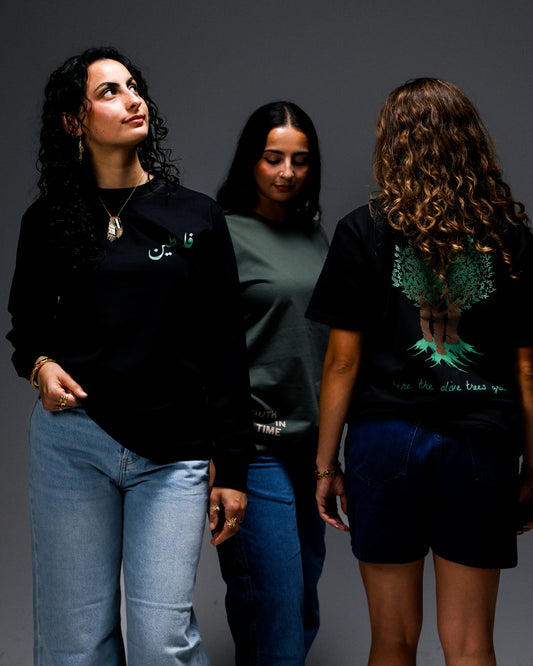 Roots // Palestine (فلسطين) - Black Long Sleeve